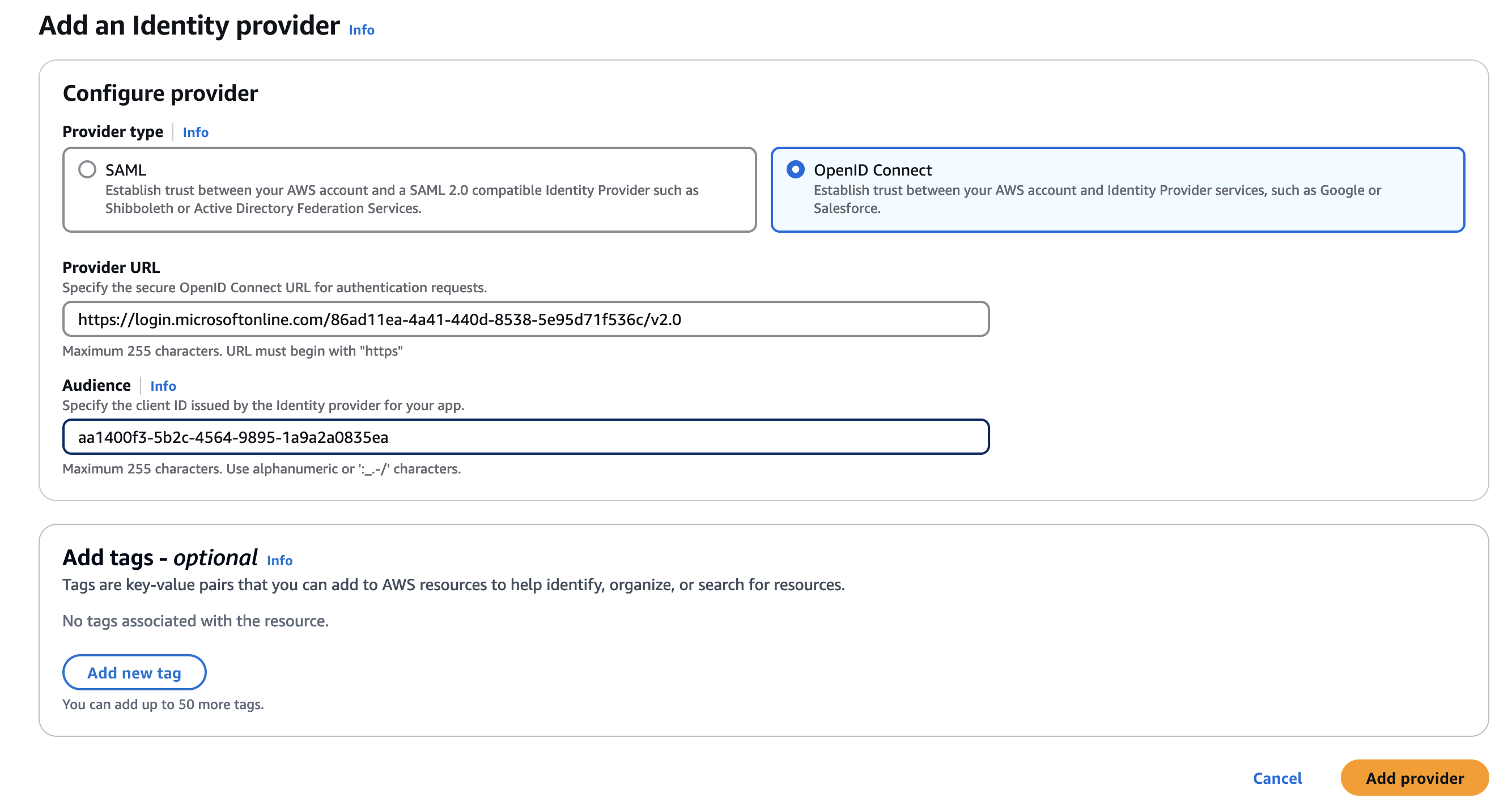 Figure AWS Connector 19: Trusting our OpenID Connect provider