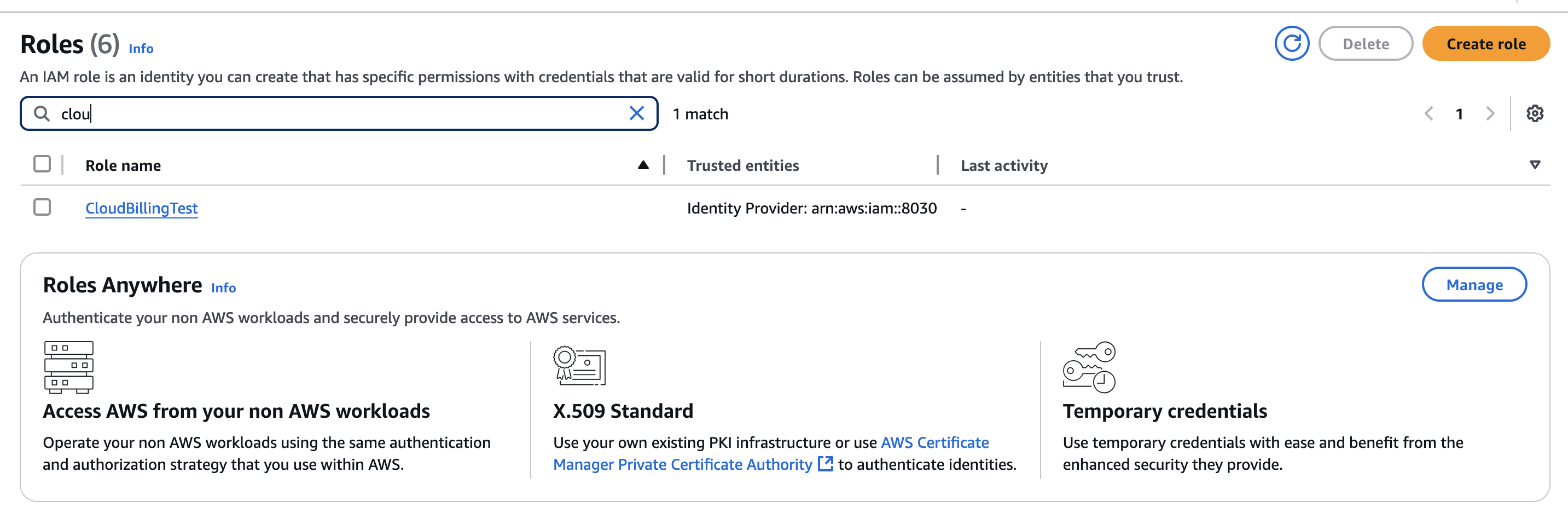 Figure AWS Connector 21: Finding a role