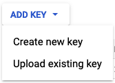 Figure GCP 9: GCP Create New Key button